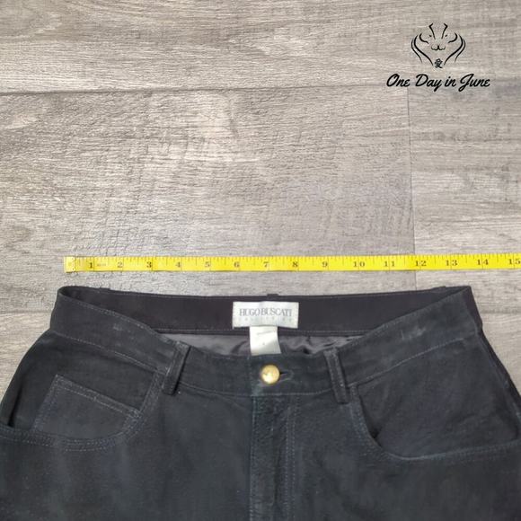 Hugo Buscati Suede Leather Pants Size 8 - Picture 3 of 6